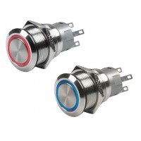 CZone Push Button with Blue LED, 3.3V (Momentary ON/OFF)